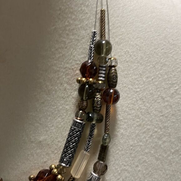 Premier Designs Brown and Silver Multi-Strand Necklace #PDNK2 - Picture 6 of 8